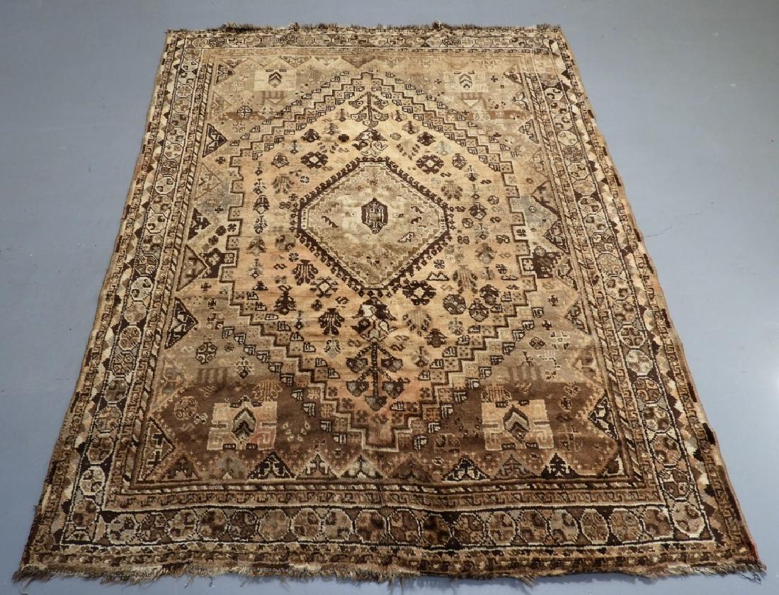 Oriental Persian Ghashghaei Camel Hair Carpet Rug (1 of 7)