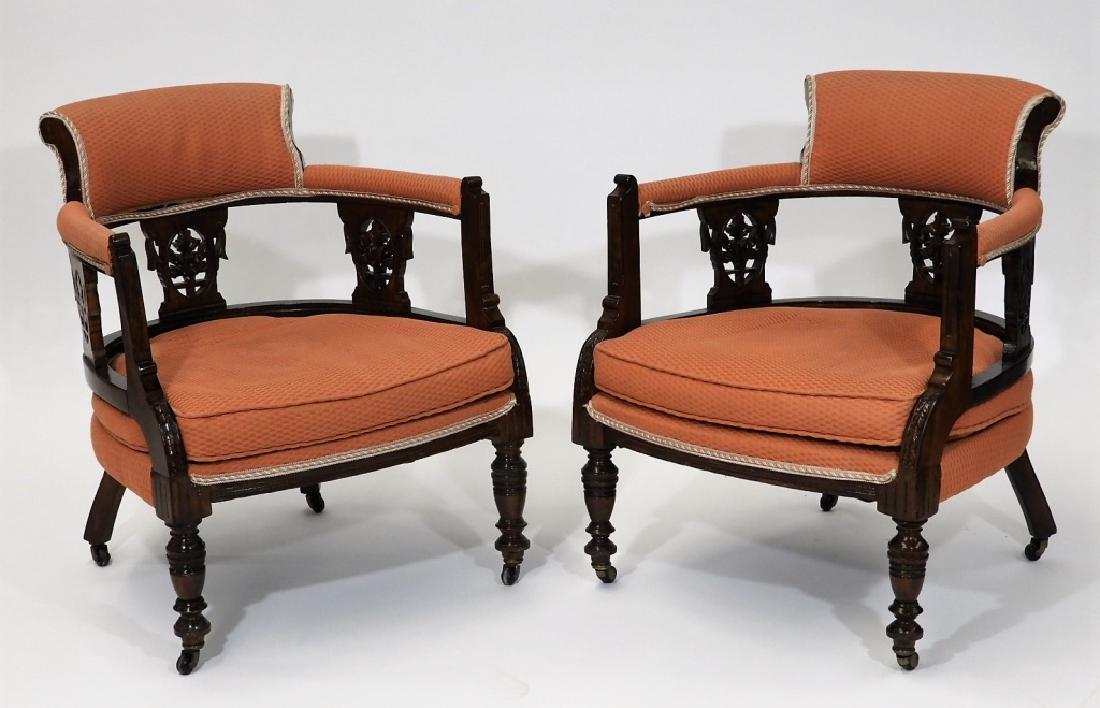 PR Victorian Aesthetic Carved Walnut Side Chairs (1 of 8)