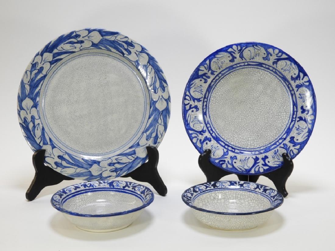 Dedham Pottery Rabbit Iris Plate Bowl Grouping (1 of 6)