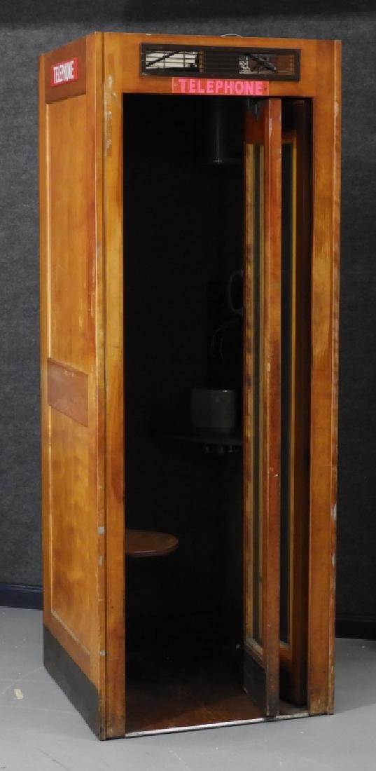 Vintage Veneer Pay Telephone Phone Booth (1 of 6)
