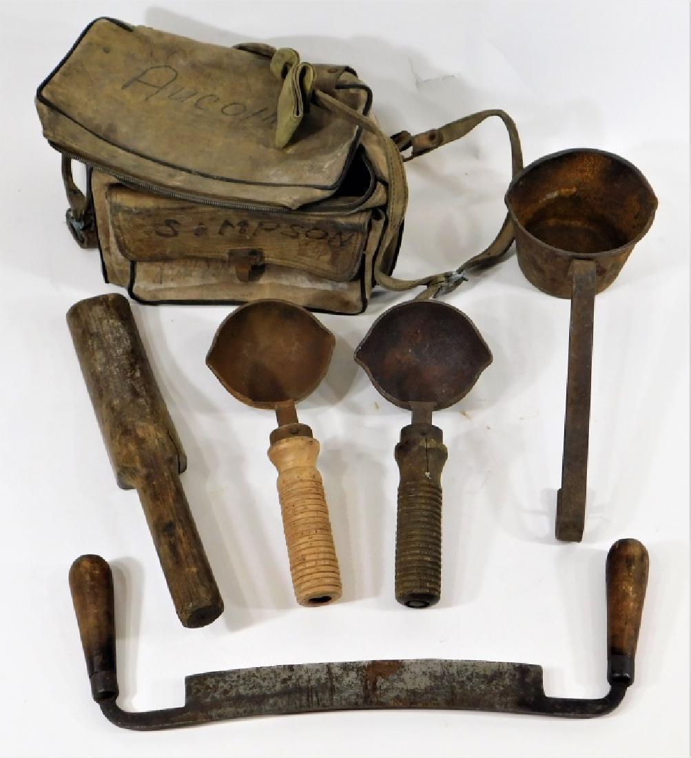 Early Iron & Wood Telephone Lineman Tool Group (1 of 4)