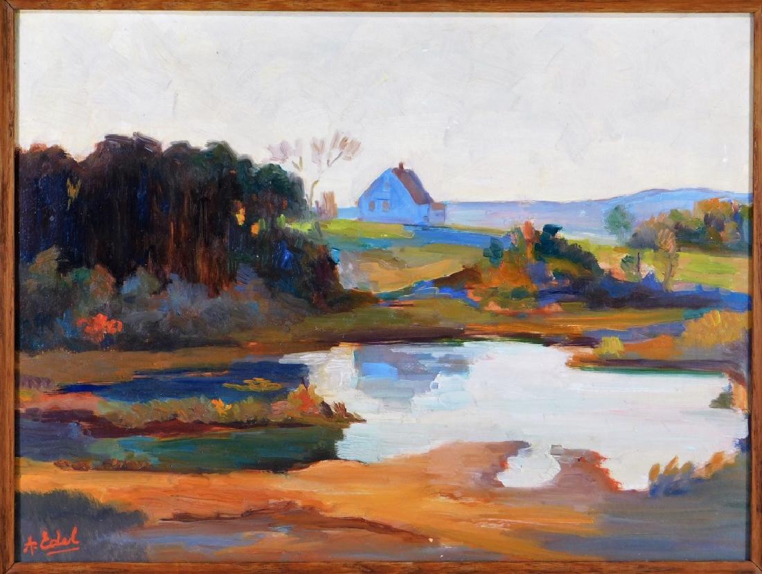 Albert Edel Impressionist Marsh Landscape Painting (1 of 6)