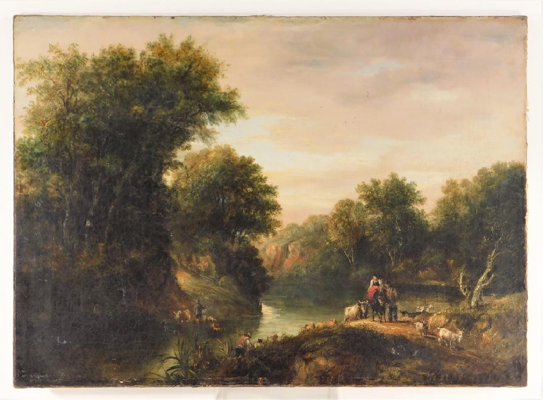 European Romanticist Pastoral Landscape Painting