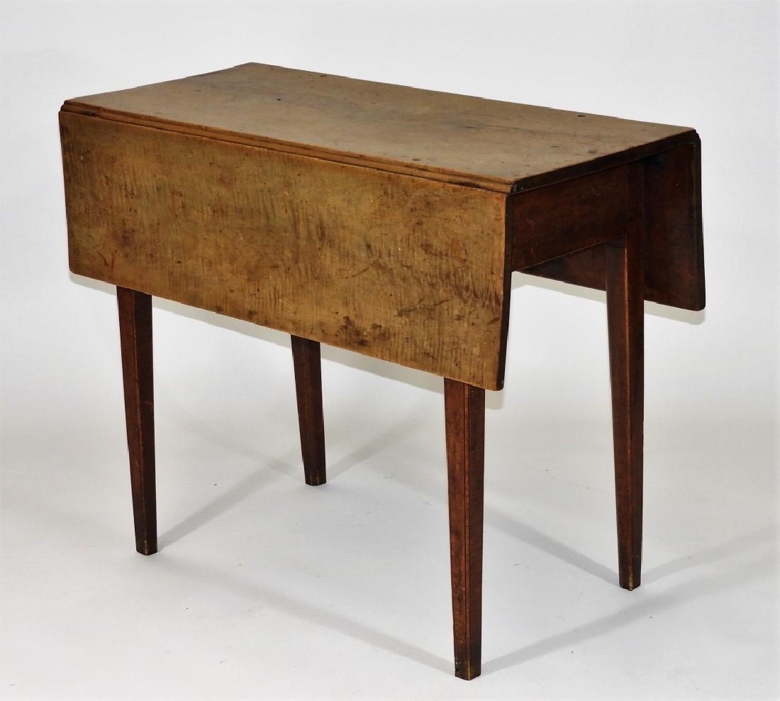 New England Diminutive Tiger Maple Drop Leaf Table (1 of 9)