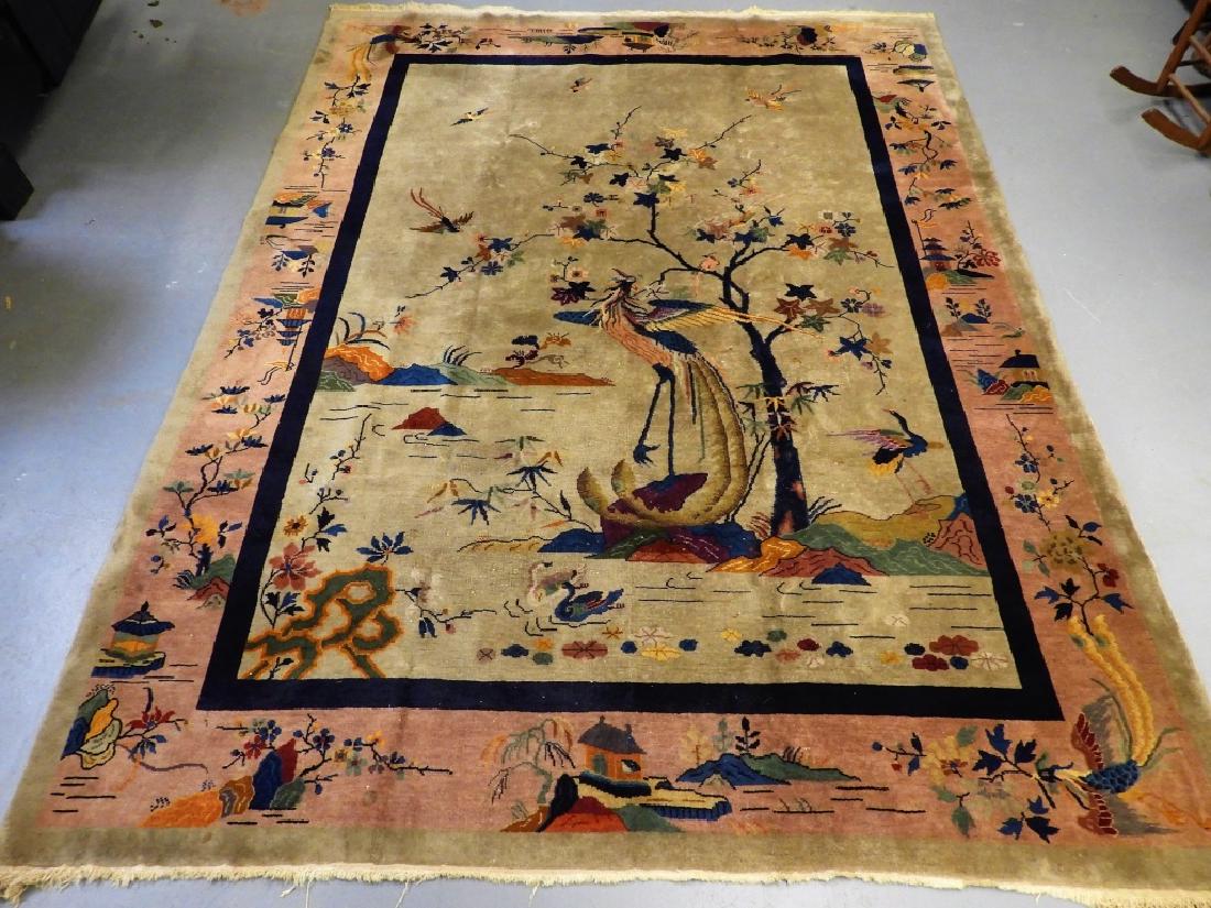 LG Chinese Art Deco Polychrome Scenic Carpet Rug (1 of 11)