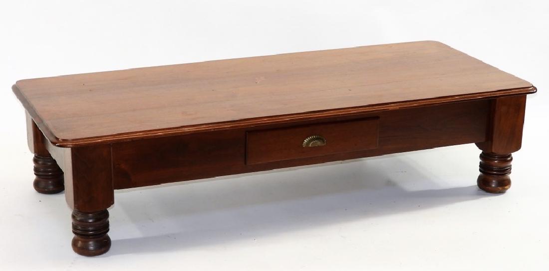 19C. Victorian Walnut Low Carved Coffee Table (1 of 6)