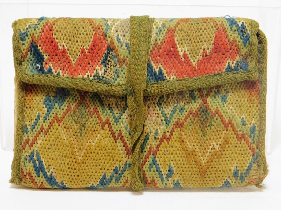 C.1795 American Flame Stitch Needlework Pocketbook (1 of 4)