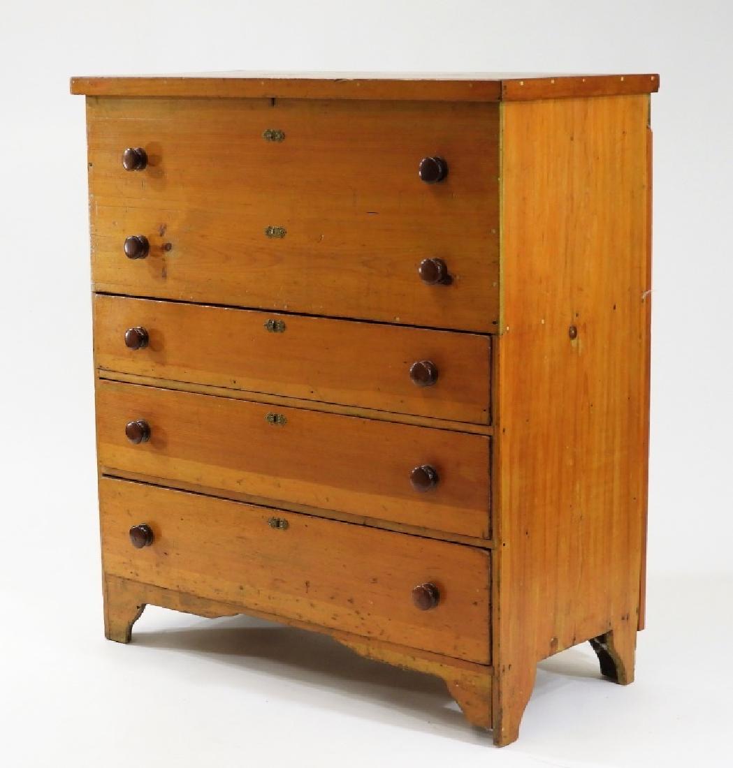C.1830 New England Pine 3 Drawer Blanket Chest (1 of 7)