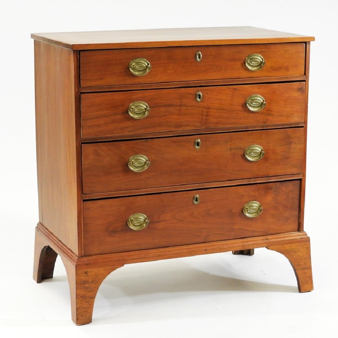 C.1790 CT Federal Cherry Graduated 4 Drawer Chest (1 of 7)