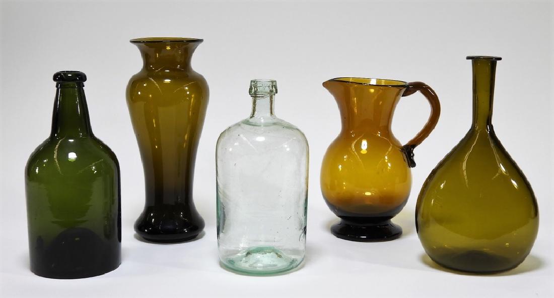 5PC 18C American Hand Blown Glass 5PC 18C American Hand Blown Glass