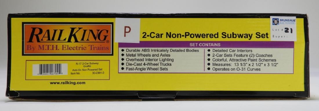 Rail King 2-Car Non-Powered Subway Train Model Set (1 of 3)