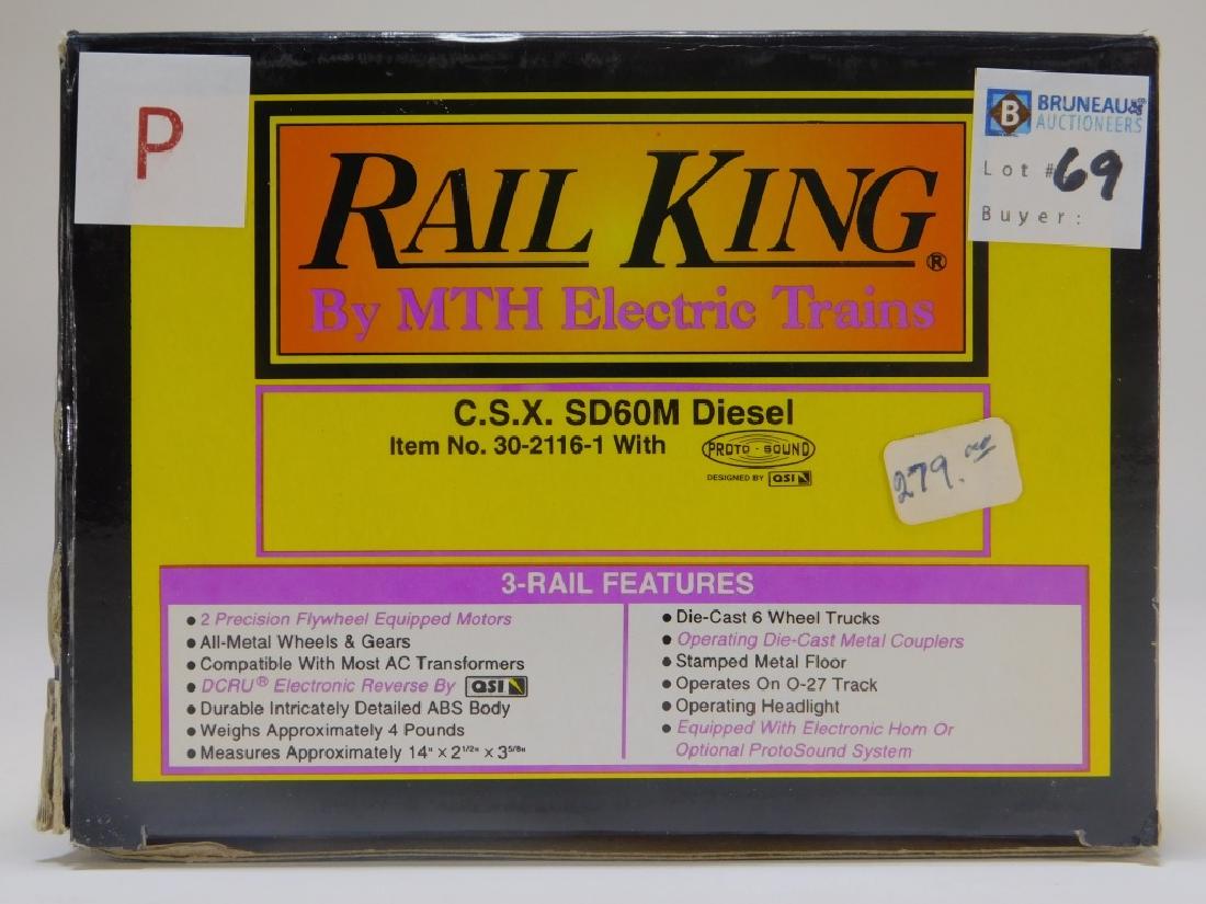 Rail King C.S.X. SD60M Diesel Engine O Gauge Train (1 of 3)