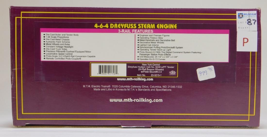 MTH New York Central Dreyfuss Hudson Engine Tender: Item no. 20-3215-1, cab no. 5446.