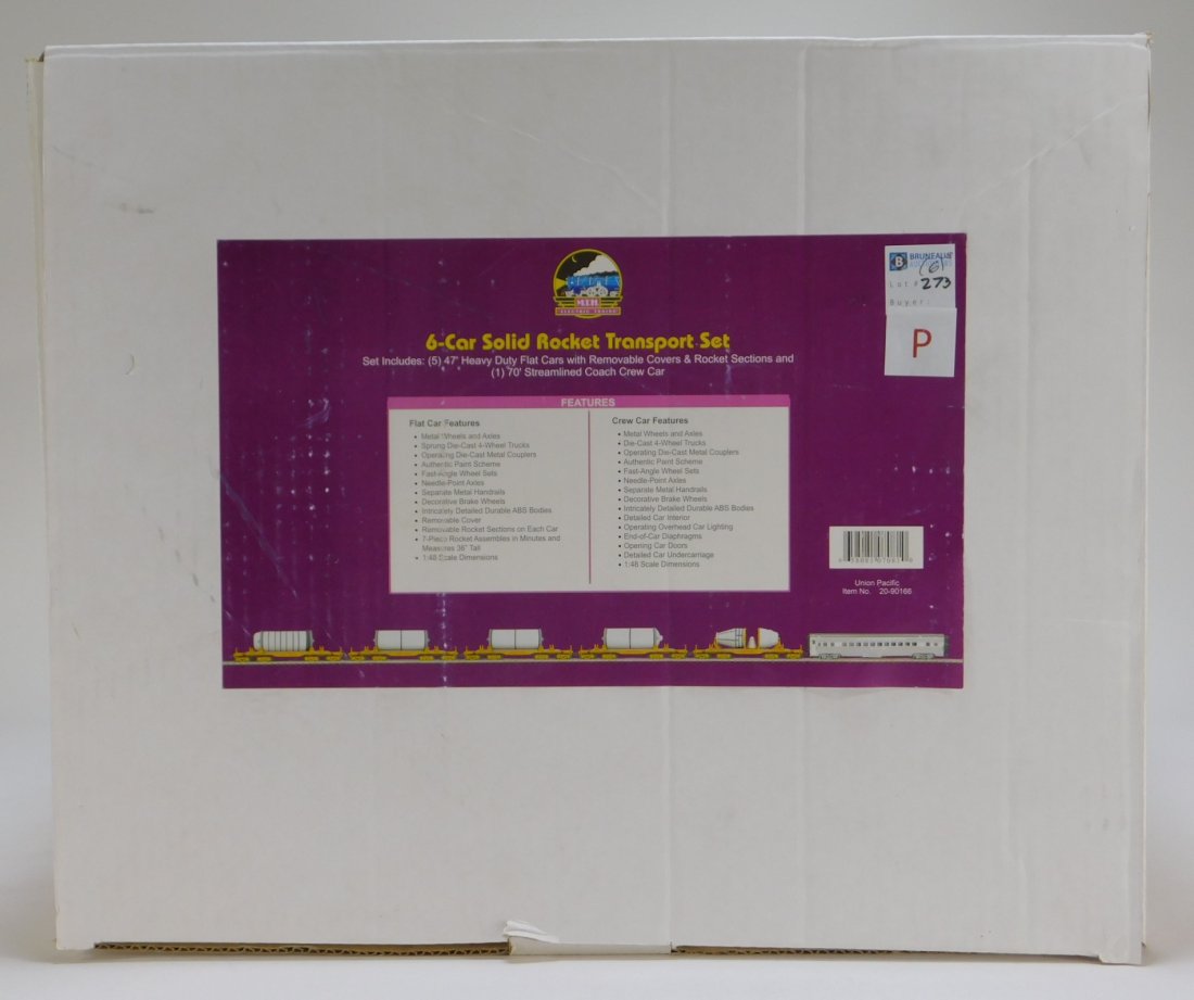 MTH Union Pacific 6 Car Solid Rocket O Gauge Train: Item no. 20-90166.