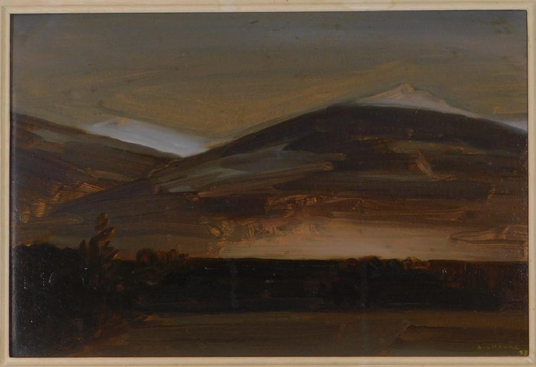 Albert Chavaz Nocturnal Modern Landscape Painting (1 of 7)