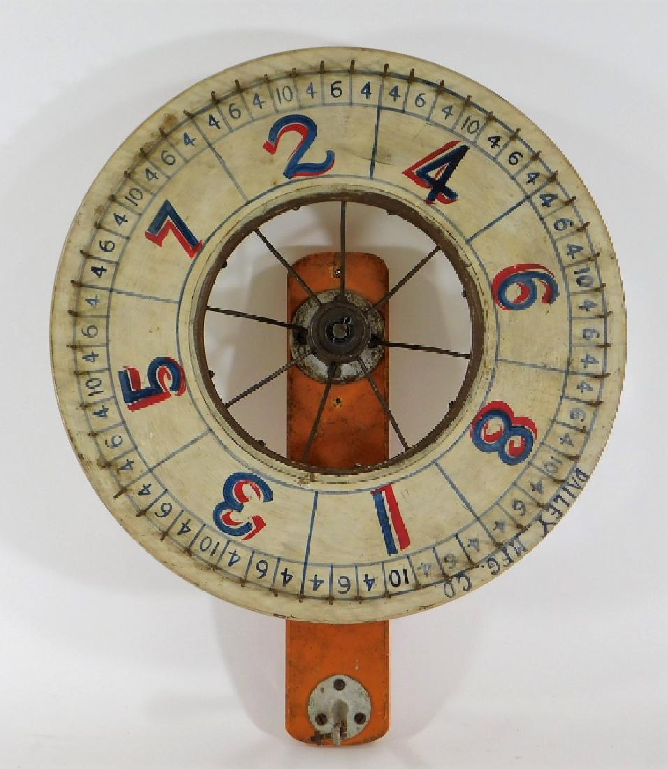 C.1900 Dailey Mfg. Carnival Gambling Game Wheel (1 of 5)