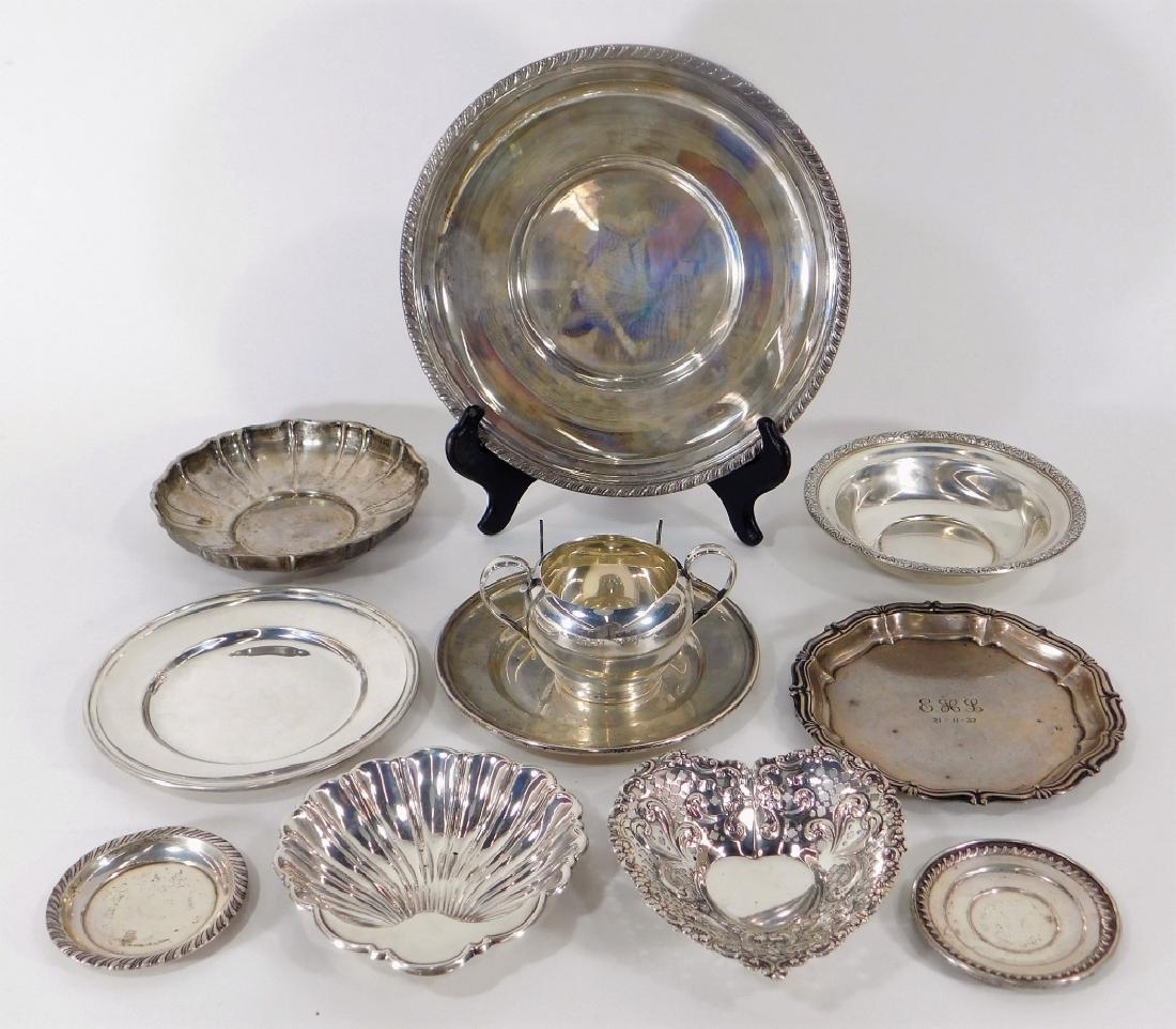 Estate Sterling Silver Bowl Basket Plate Group (1 of 3)