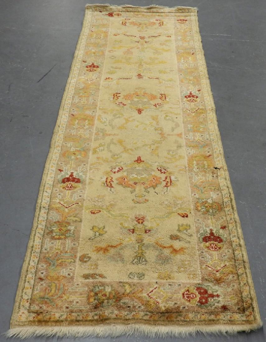 Persian Oushak Angora Wool Rug Carpet Runner (1 of 8)