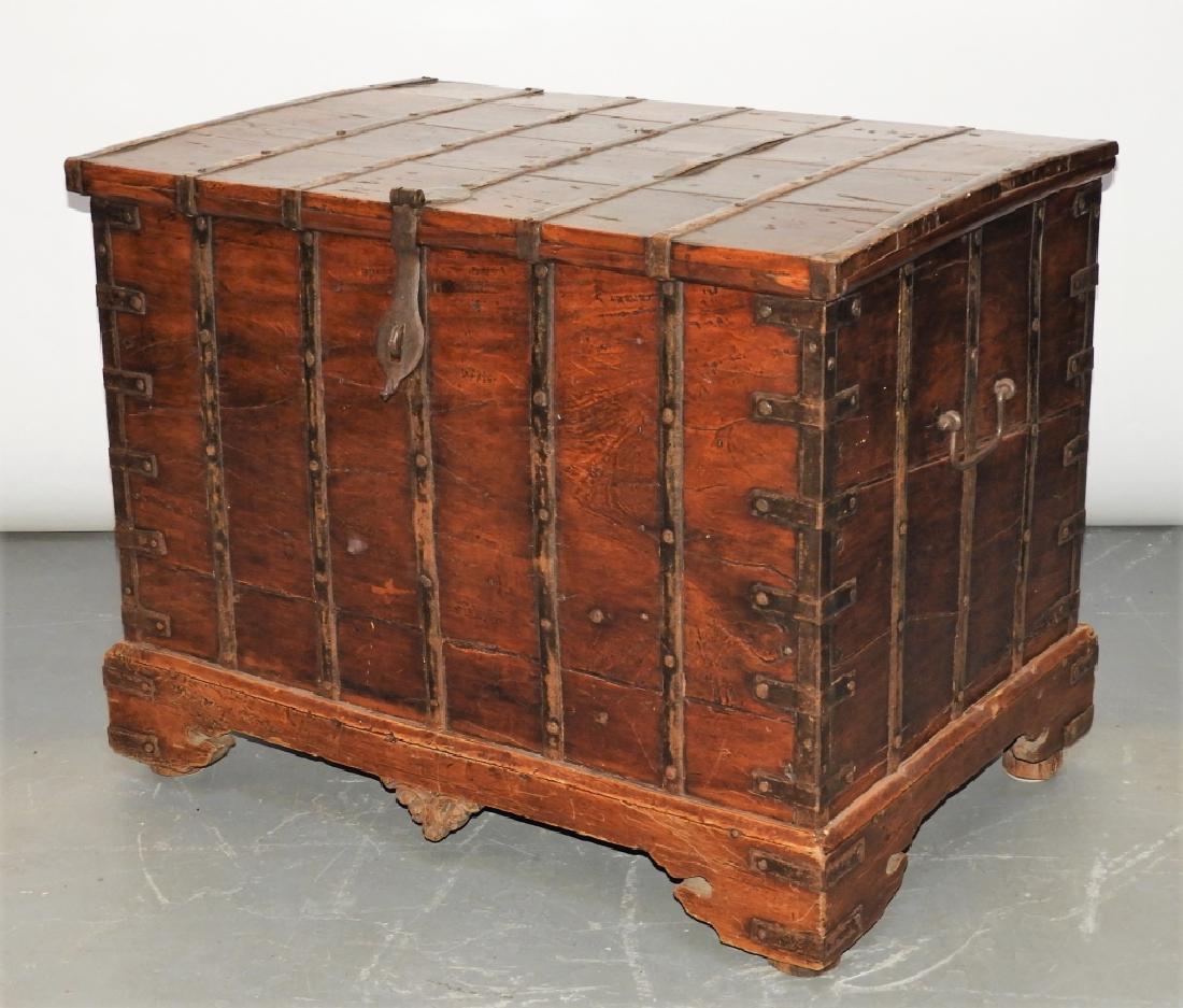 19C Anglo-Indian Hardwood Marriage Storage Chest (1 of 10)