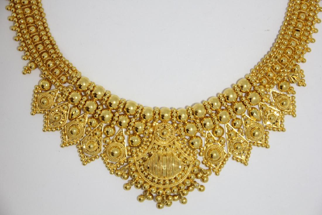 Indian Mughal Style 22K High Style Gold Necklace (1 of 3)