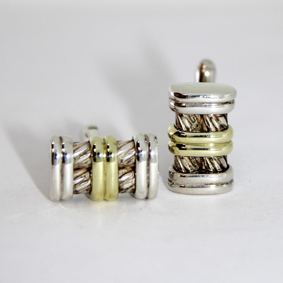 David Yurman 14K Gold S.S. Cable Cufflinks (1 of 2)
