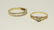 2 Estate 14K Gold Diamond Cubic Zirconia Rings