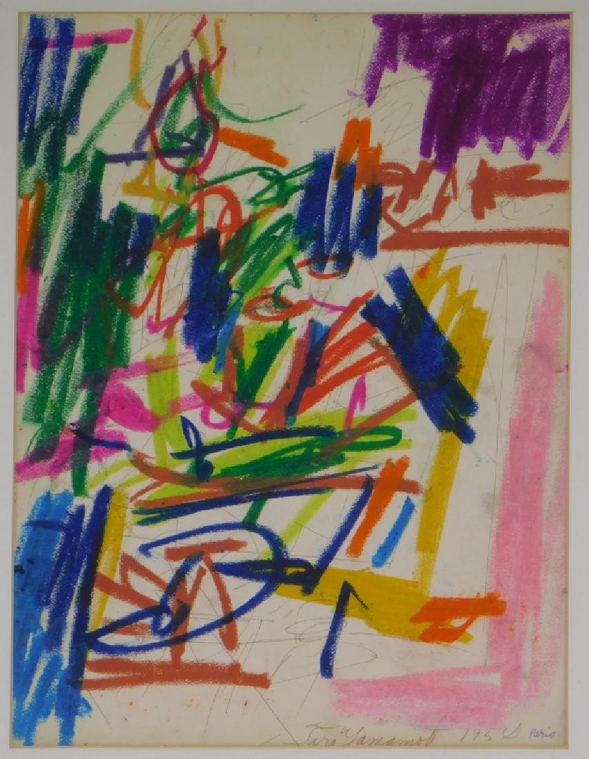 Taro Yamamoto Expressionist Crayon Pencil Drawing (1 of 5)
