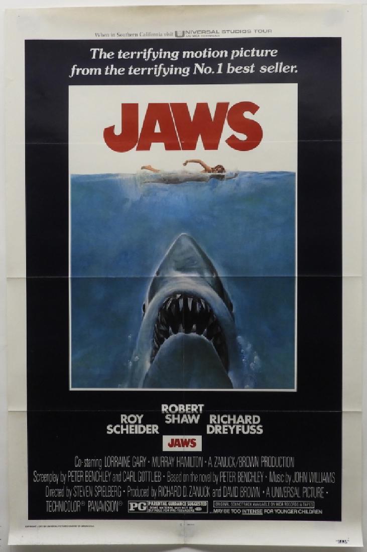 Jaws Universal Studios 1975 One Sheet Movie Poster (1 of 5)