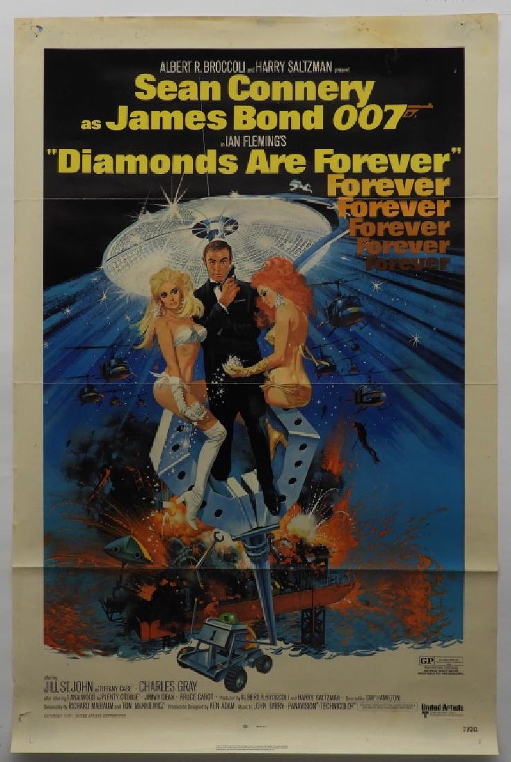 007 Diamonds Are Forever 1971 One Sheet Poster (1 of 5)
