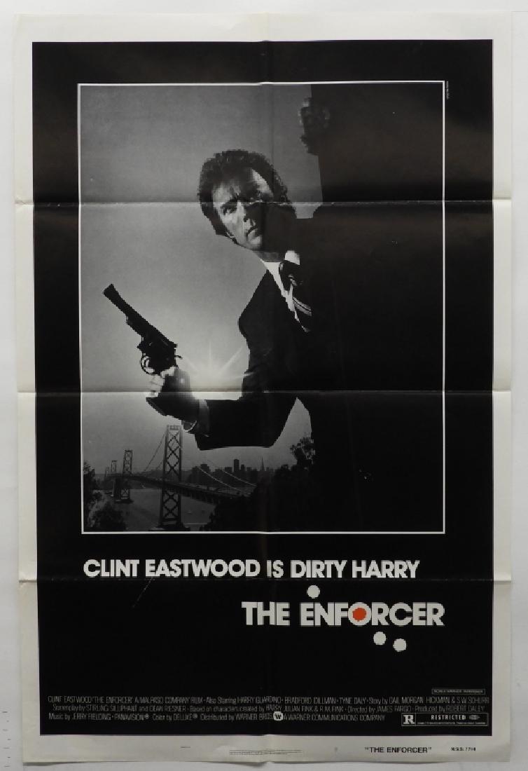 The Enforcer 1977 One Sheet Movie Poster: Warner Communications Company,1977 A Malpaso Company film. Starring Clint Eastwood. #77/4 Paper,Approx 40 3/4" x 26 3/4"