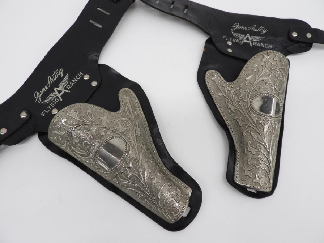 Gene Autry Flying A Ranch Silvered Cap Gun Holster
