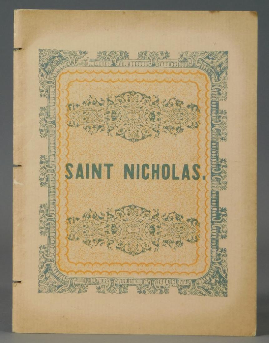 1847 Saint Nicholas Santa Claus Christmas Chapbook: ,United States,Late 19th-Early 20th Century Replica of the original Night Before Christmas chapbook complete with engravings, printed from the copy in the Rare Book Division of the New York Public Lib