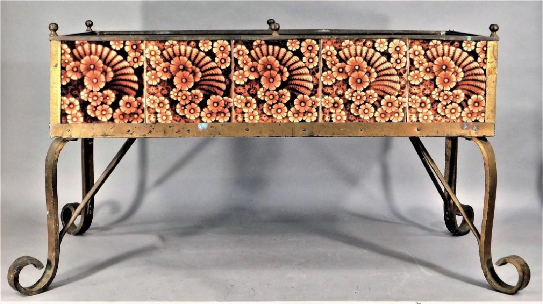 Art Nouveau Bronze Trent Tile Flower Planter (1 of 7)