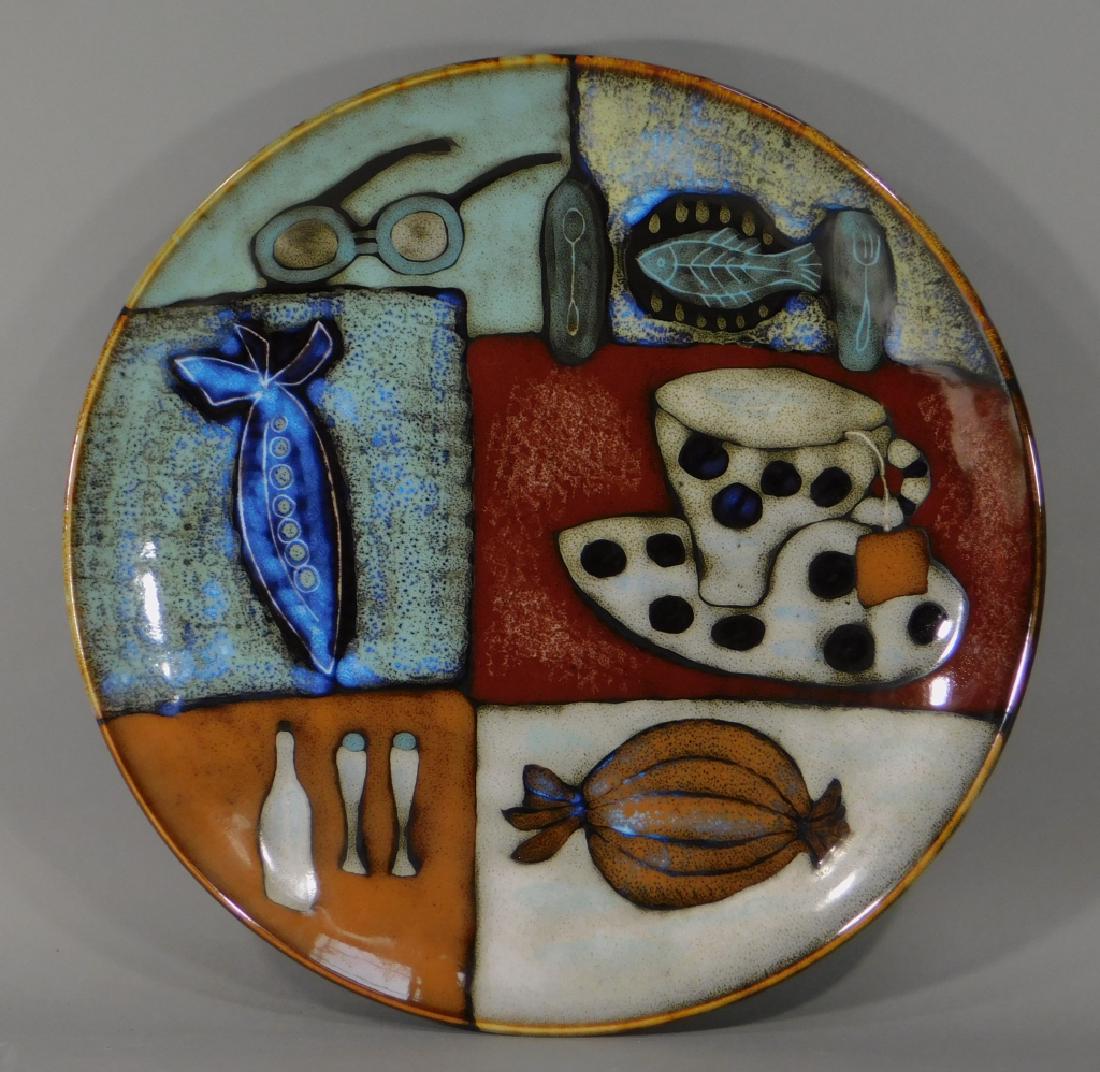 20C American Modernist Art Pottery Charger (1 of 5)