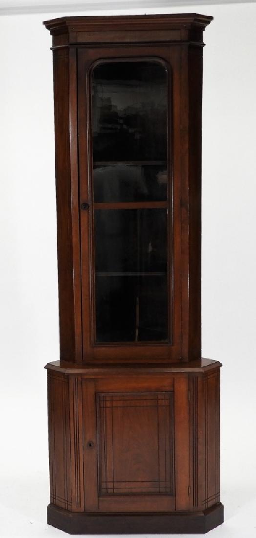 Victorian Black Walnut Single Door Corner Cabinet (1 of 6)