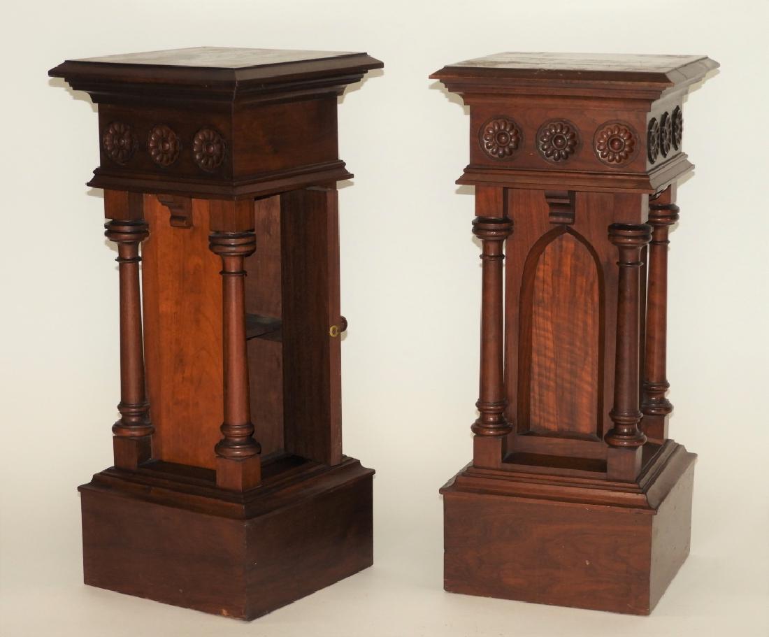 PR Victorian Aesthetic Walnut Cabinet Pedestals (1 of 6)