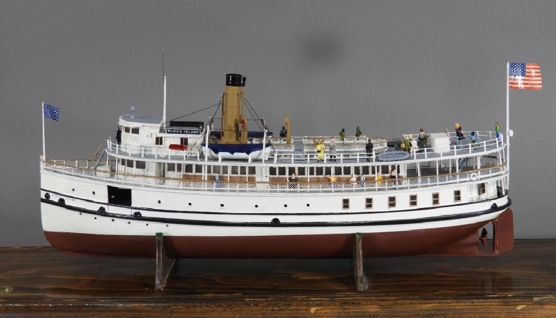 S.S. Block Island Scratch Built Steamer Ship Model (1 of 10)