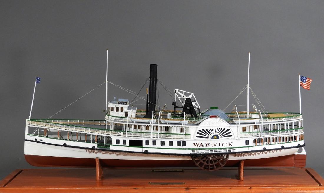 Warwick Scratch Built Steamer Ship Boat Model (1 of 10)