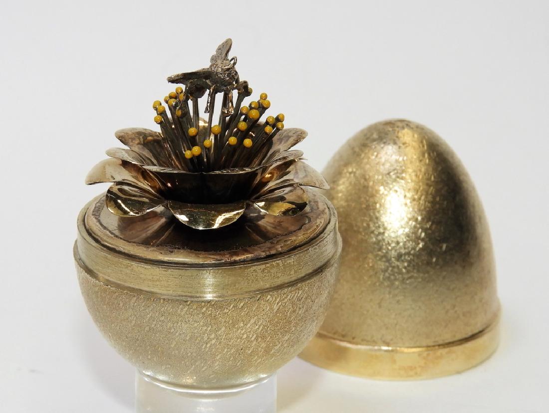 Stuart Devlin Gilt Sterling Silver Surprise Egg (1 of 5)