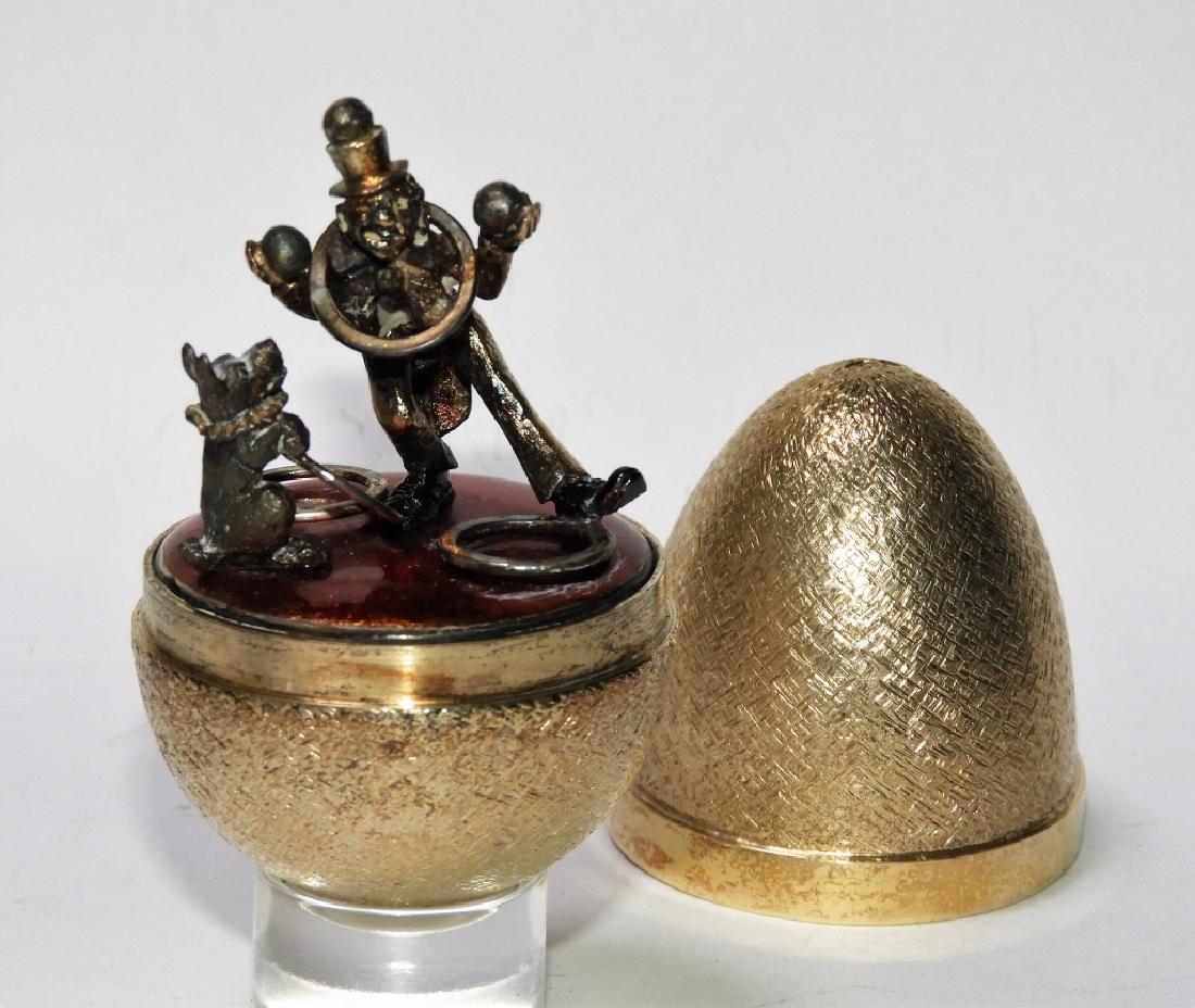 Stuart Devlin Gilt Sterling Silver Surprise Egg (1 of 5)