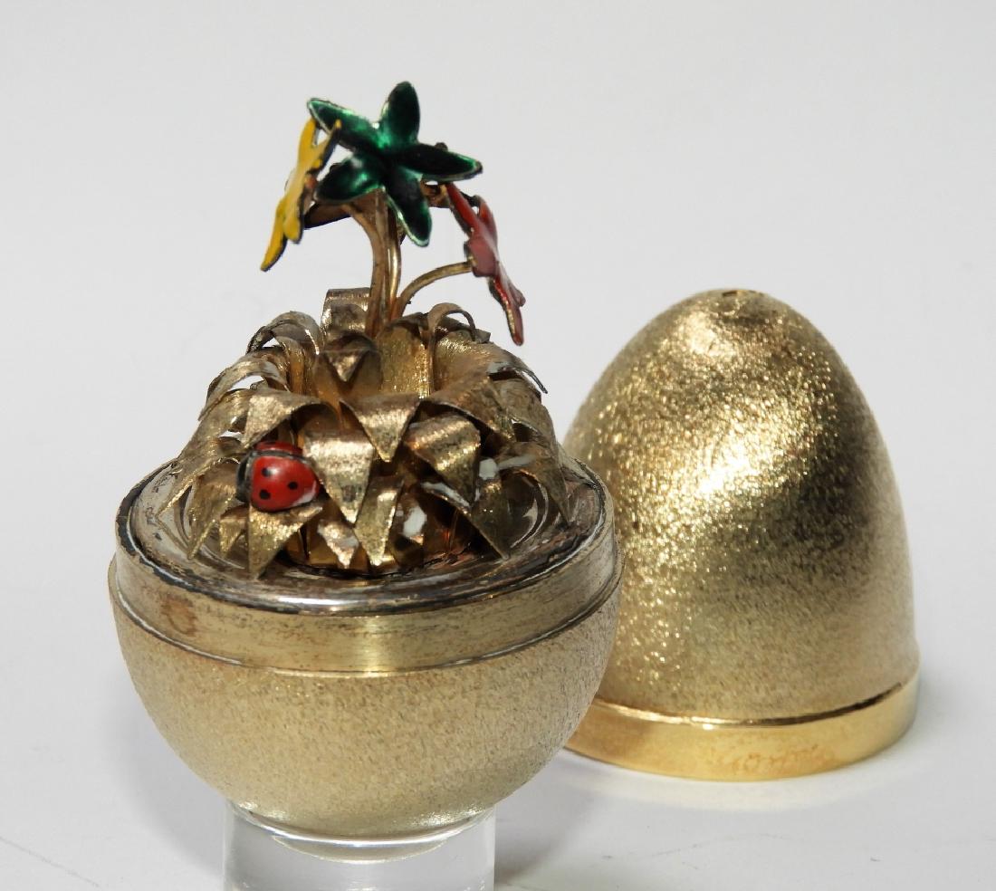 Stuart Devlin Gilt Sterling Silver Surprise Egg (1 of 5)