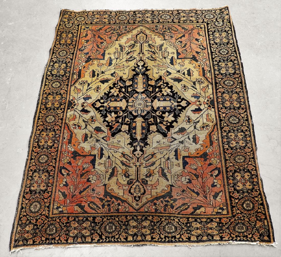 Antique Fereghan Sarouk Wool Carpet Rug (1 of 8)
