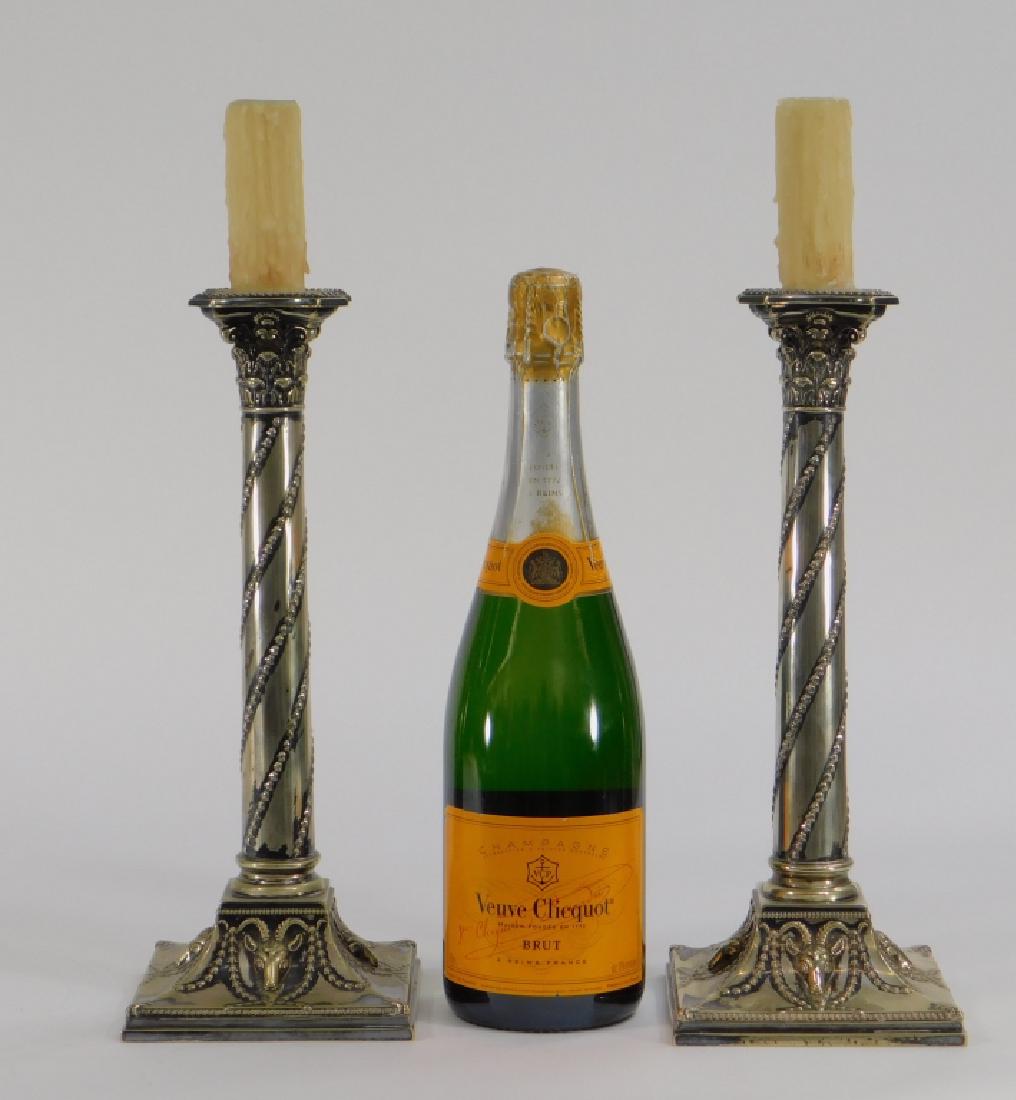 PR English George III Ram Head Silver Candlestick (1 of 8)