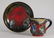 19C Japanese Sumida Gawa Pottery Cup & Saucer - 2
