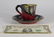 19C Japanese Sumida Gawa Pottery Cup & Saucer - 4