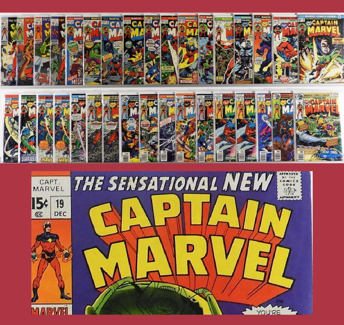 34PC Marvel Comics Captain Marvel #17-#60 Part Run (1 of 7)