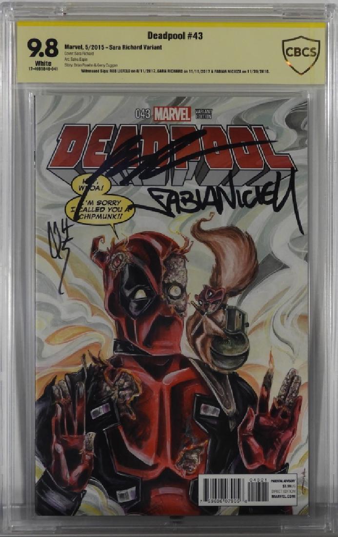 Marvel Comics Deadpool #43 CBCS 9.8 Signed Variant (1 of 2)