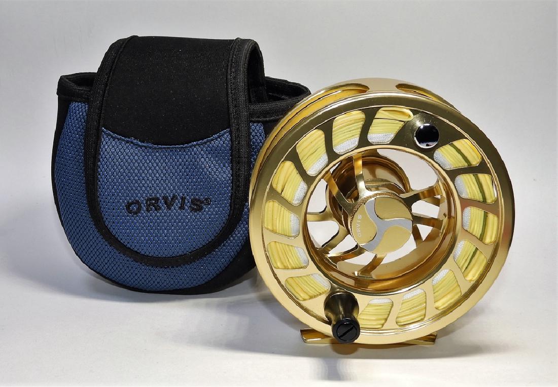 Mint Orvis Mirage Fly Fishing Reel: ,Korea,New Orvis Mirage fly fishing real, super light weight of very fine quality. Comes with wound string and Orvis case.,Aluminum,4 1/4" diameter,