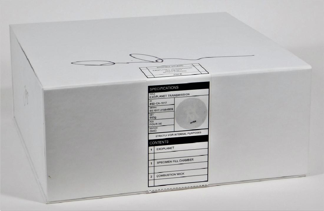 Daniel Arsham Joya Exoplanet Candle Artist Signed: Daniel Arsham United States,b.1980 Daniel Arsham Studio x Joya, Exoplanet Relic sculpture, edition of 500, signed by the artist during Art Basel Miami, 2018. Box 12 1/4" x 12 1/4" x 5 1/2", Signed by