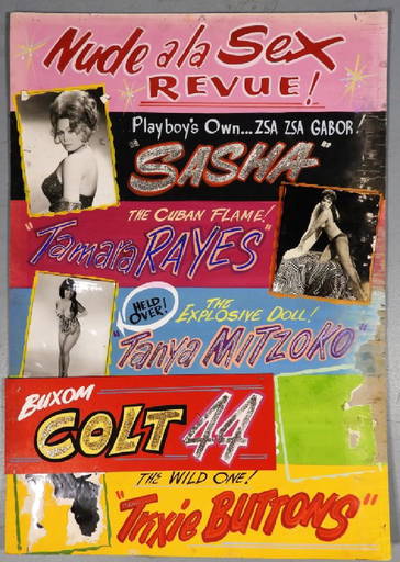 Gentleman's Club Zsa Zsa Gabor Nude Revue Poster